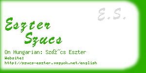 eszter szucs business card
